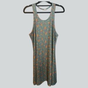 164 NATURAL LIFE Blue Floral Midi Dress